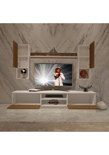 Decoraktiv Eko 5dab Mdf Dvd Tv Ünitesi Tv Sehpası Beyaz - Ceviz