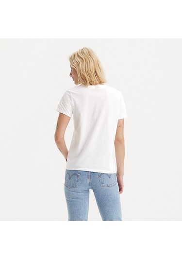 Levi's The Perfect Kadın Beyaz Yuvarlak Yaka Tişört Beyaz
