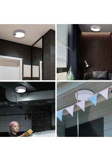 Novahub 120 Led Tavan Lambası, 300 Lm, Sensörlü Işık, Oturma Odası/yatak Odası/mutfak, Uzaktan Kumandalı, Ev Dekorasyonu Diğer