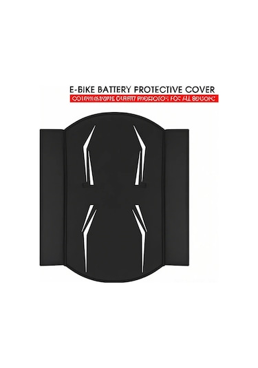Xindoker Elektrikli Bisiklet Batarya Koruması - Reflektif, Su Ve Toz Koruyucu, Dayanıklı Poliester Malzeme, Gece Güvenliği Sağlar Siyah