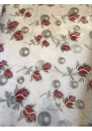 Polset Şeffaf Desenli Masa Örtüsü 80Cm X 140Cm 1.8Mm Pvc Masa Ört