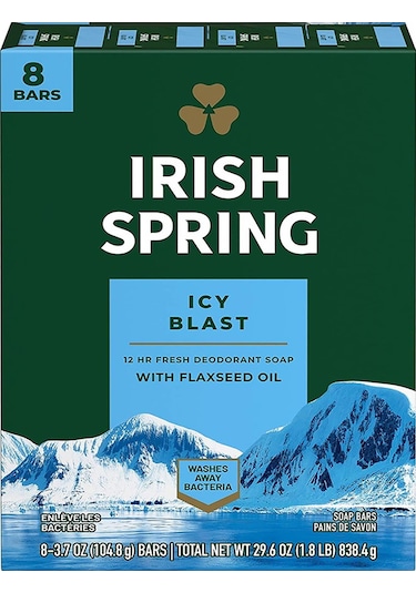 Irish Spring Icy Blast Katı Sabun 8 x 106 G