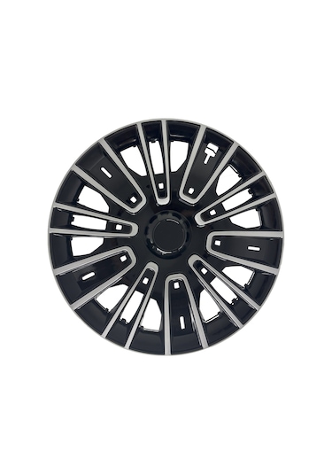 Fiat Bütün Modelleri İçin Uyumlu 15" İnç Gri-siyah 4 Adet Jant Kapağı Egea Linea Albea Punto Vb.