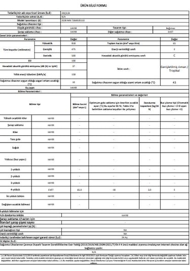 Arçelik 2030 MB 68 L 3 Çekmeceli Derin Dondurucu
