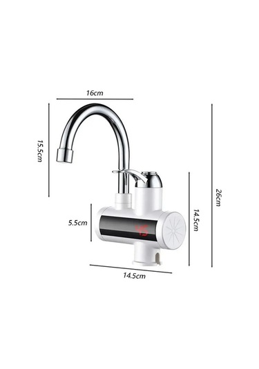 Novahub Drkf3 Paslanmaz Çelik Sıcak Su Musluğu Beyaz Beyaz