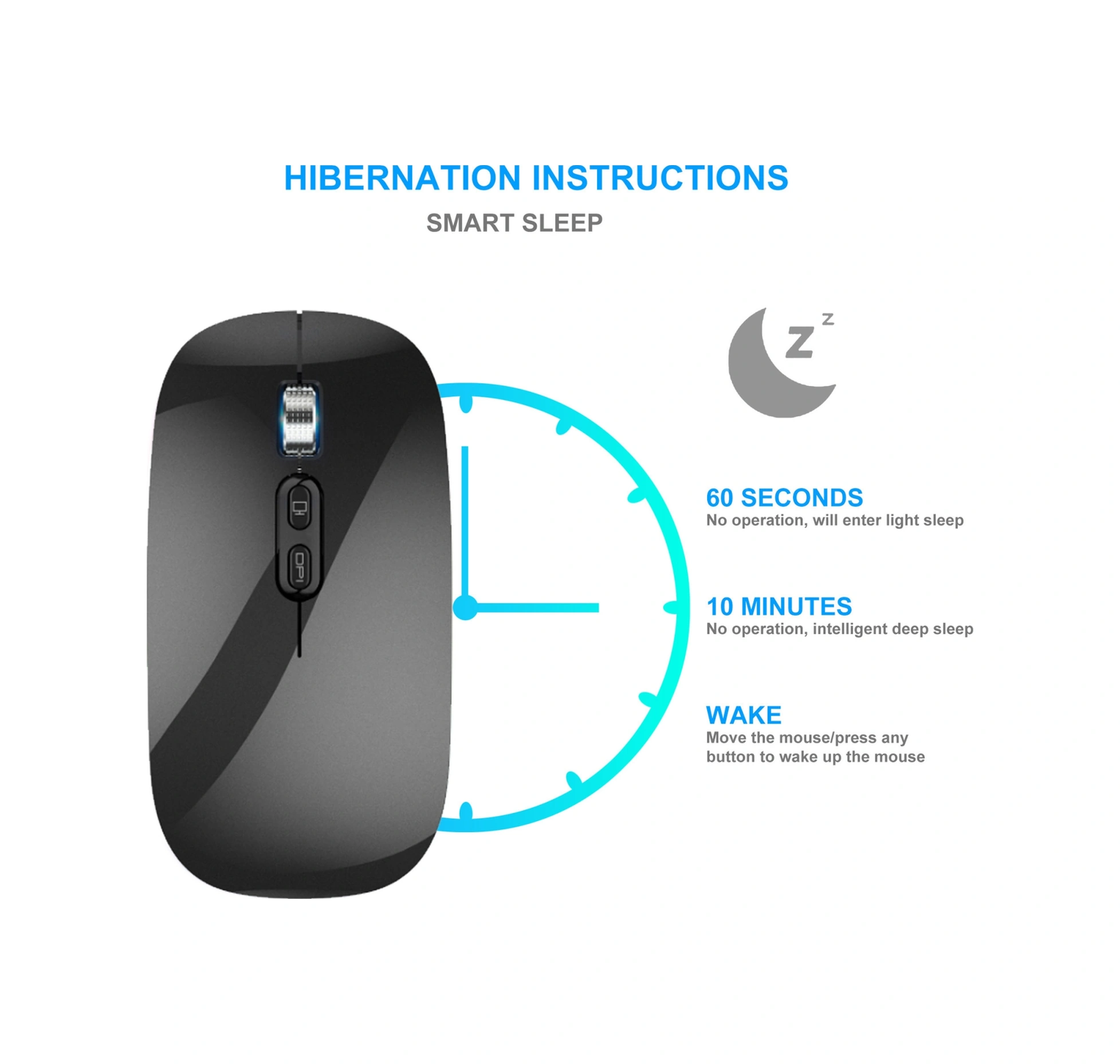 Sones Hxsj M103 1600dpı Uv Çift Modlu 2.4ghz + Bluetooth 5.1 Kablosuz Şarj Edilebilir Fare Diğer