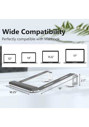 Silikon Bilek Desteği İle M8 Ayrılabilir Alüminyum Alaşımlı Dizüstü Bilgisayar Yükseltici Soğutma Braketi