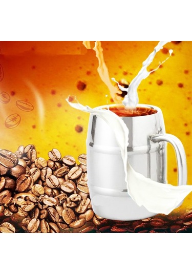 Sones Paslanmaz Çelik Bira Kupası Kupaları Açık Hava Kamp Batı Çay Kahve Kupası Yalıtımlı Taşınabilir Su Kupası Saplı İçecek Kapları