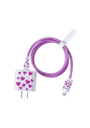 Kilifone - Cep Telefonu İphone Uyumlu 20w Şarj Aleti Koruyucu Figürlü Kılıf - Mor - T36719 Mor