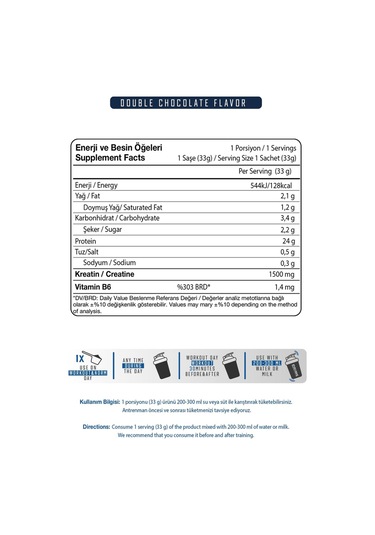 Prime Nutrition Whey Protein 33 Gram 1 Saşe Double Chocolate