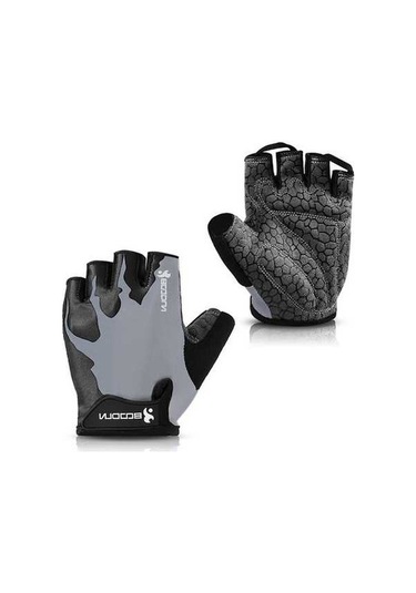 Pazly Şok Emici Dolgulu Spor Eldivenleri - Kaymaz Bisiklet Yarım Parmak Eldiveni Ağır