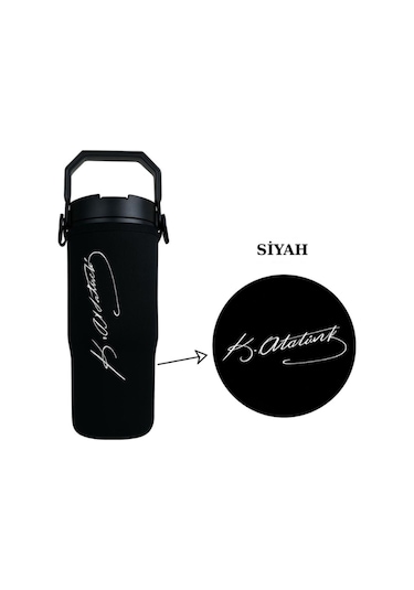 Iceflow Flip Straw 0.88 Lt. İle Uyumlu Omuz Askılı Termos Kılıfı Siyah