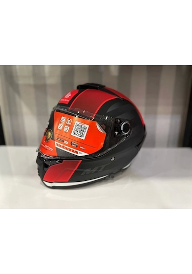Mt Helmets Mt Thunder 4 Sv Tears B5 Motosiklet Kaskı Mat Siyah - Kırmızı
