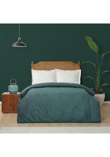 Karaca Home Scala Haki Çift Kişilik Embosy Battaniye Haki