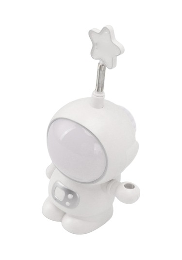 Astronot Gece Lambası 3w 5v Led Lamba Usb Şarjlı Kalemtıraş Ev Dekorasyonu Beyaz Beyaz
