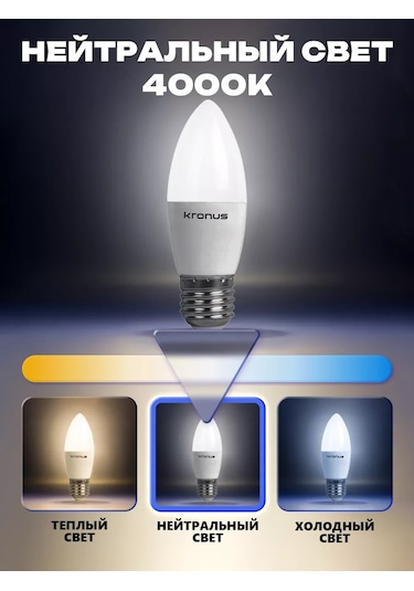 Kronus 12 W E27 Led Flamalı Ampul, 4000k, 10 Adet 242335798