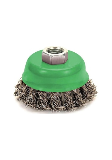 Çanak Fırça 65mm Burmalı Paslanmaz Telli M14 Vidalı Era10168 Eratool