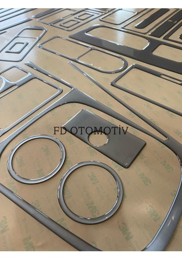 Volkswagen Bora / Gümüş Gri / Full Set Torpido Konsol Kaplama