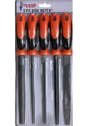 Rico 5 Parça Profesyonel Eğe Seti 8" 20Cm 5 Parça Eğe Seti