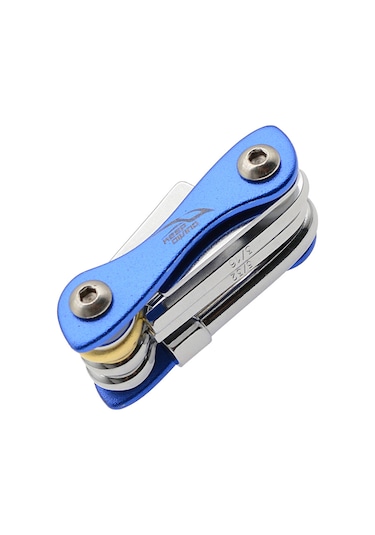 Neevoyu Su Altına Onarım Aleti: Keep Dıvıng Çelik 8 Fonksiyonlu Mını Takım - Akıllı Vint, Somun Torku Ve Balık Çizgi Kesme - Mavi Çok Renkli