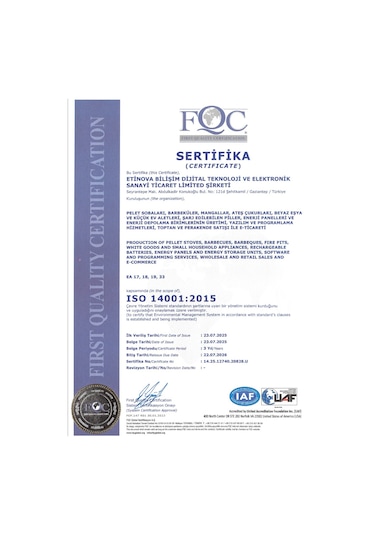 Etinova Eti-k5 Küçük Üç Tarafı Camlı Fırınsız Şömine Tipi Pelet Soba