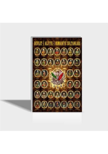 60X90 Cm Devlet-I Ali Osmanlı Sultanları Padişahlar Canvas Tablo