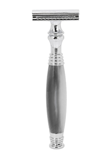 Eski Moda Tıraş Makinesi Tutucu Erkek Manuel Tıraş Bıçağı Tutucu Tıraş İçin Güvenli Tıraş Bıçağı Tutucu Gri