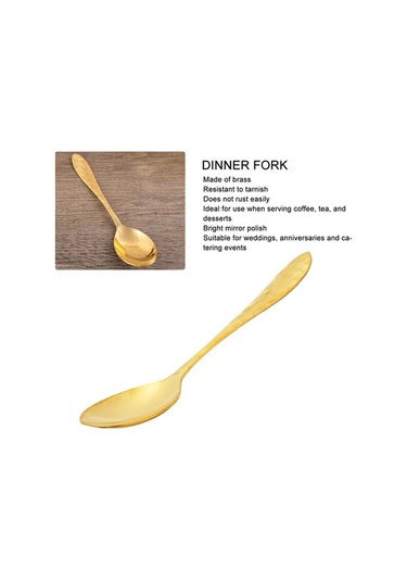 Fastbuy Yemek Kaşık Seti Ayna Cilalı Çekiçle Dövülmüş Stil Uzun Saplı Yuvarlak Başlı Mutfak Çatalı Otel Kafe Kaşığı