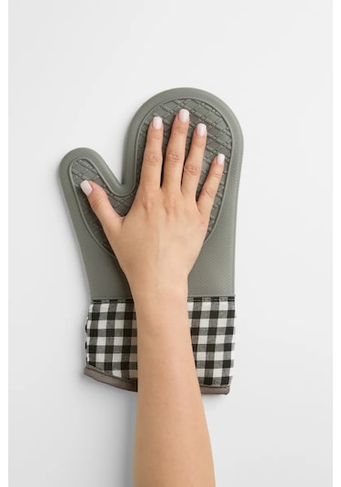 Happy Nest Mutfak Eldiveni Takımı, Silikon Mutfak Eldiveni 198002209 Gri