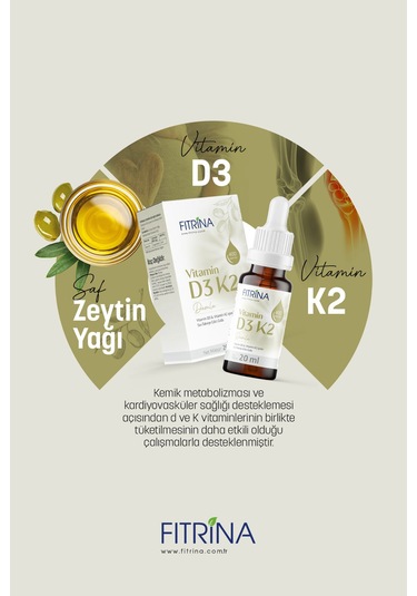 Fıtrina Vitamin D3k2 Damla 20 Ml