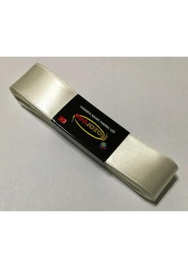 Nazarone Saten Kurdele 3cm/10metre Krem