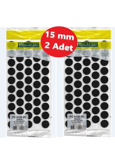 Pasific Zemin Koruyucu 15 Mm Siyah Keçe, Ses Ve Çizik Önleyici Siyah Mobilya Keçesi 2 Adet
