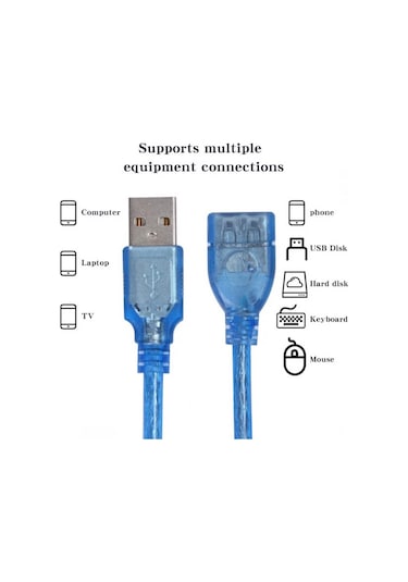 1.8 Metre - Usb Uzatma Kablosu - Usb 2.0 Dişi / Erkek Uzatma Kablosu