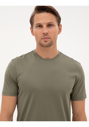 Pierre Cardin Erkek Haki Tişört Basic 50320102-vr027 Haki
