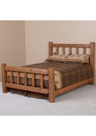 Masifart_Mobilya Masifart Ulmus Ahşap Karyola Klasik Ahşap Çift Kişilik Yatak Başl