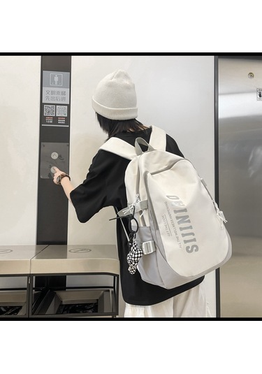 Japon Basit Ortaokul Öğrencileri Omuz Çantası-gri