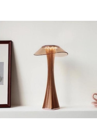 Agoodshop Lambalar Masa Lambası Pil Powered Kalp Şekli Başucu Işık Masası Lambası Led Noel Dekoratif Lamba