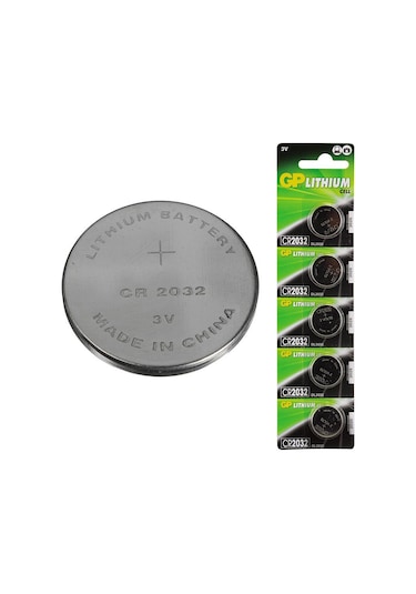 Gp Cr2032 Lıtyum 3V Düğme Pil 3 Volt 5'Li Blister Gp2032'lithium