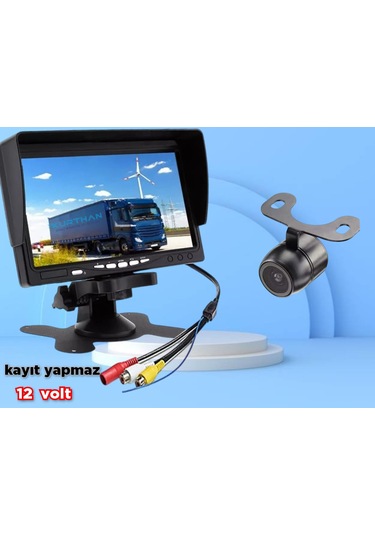 7'' Monitör + 1 Adet Kelebek Kamera Kayıt Yapmaz 12 Volt