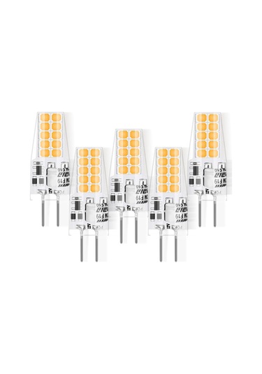 G4 Led 3w 12v Ac/dc Ampuller, 30w Halojen Ampule Eşdeğer, Sıcak Beyaz 3000k, Kısılamaz, 5'li Paket Enerji Sınıfı E Çok Renkli