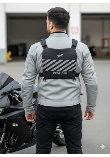 Motosiklet Göğüs Çantası Yeni Nesil Ayarlanabilir Kayışlı Klipsli Yelek Tipi Suya Dayanıklı Çanta Siyah