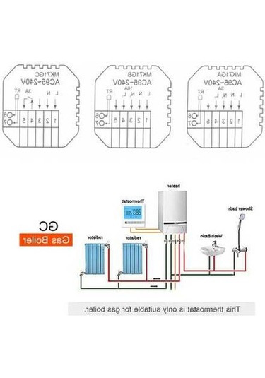 Pazly Su/gaz Kazanı Akıllı Termostat - Lcd Ekranlı Dijital Sıcaklık Kontrol Cihazı