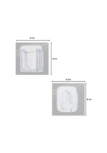 Buffer Eşya Sabitleme Askısı 10 Adet Şeffaf Çift Taraflı Bant