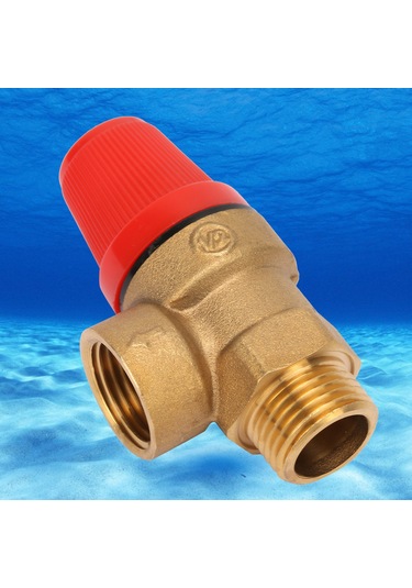 Ximistore9 Makyajlı Kazan Bakır Emniyet Valfi - Tek Yönlü Basınç Serbestleştirici, G 1/2" Dişli, 3bar, Dn15, Sızıntısız Tasarım