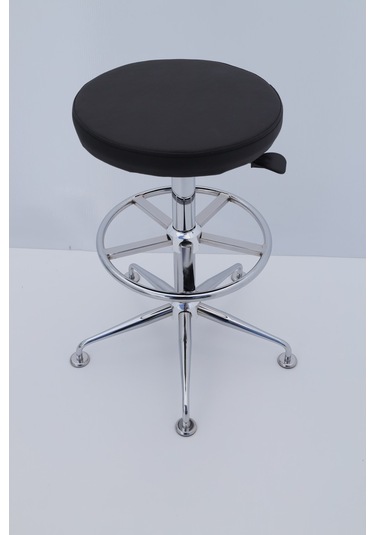 Bintaşmobilya Siyah Deri Yüksek Bar Taburesi