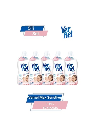 Vernel Max Taze Sensitive 1.44l 60 Yıkama 5'li Set set-hnkdtj-5161-6110