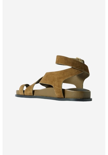 A Emery Jalen Süet Sandalet, Hazel Suede Army Yeşili Yeşil