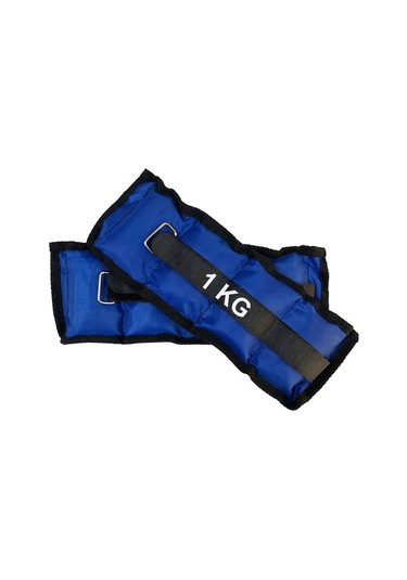 El Ve Ayak Bilek Ağırlığı 2x1 Kg Kum Torbası Korsesi Ağırlık Kas Güçlendirmek Pilates 1kg Mavi Set Mavi
