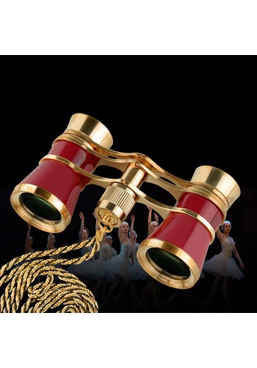 Yaozixa Kadınlar İçin Klasik Kolyeli 3x25 Binokül, Tam Metal Gövde, Bak4 Prisma Ve Fmc Lensli, Tiyatro-opera İçin Kısa Mesafe Görüntüleme