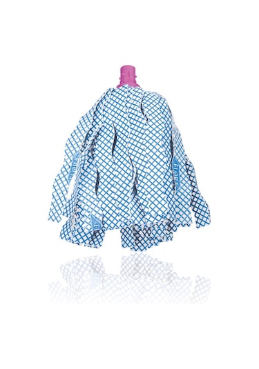 Standart Mop Temizlik Kovalarıyla Uyumlu Sap Ve Paspas Seti, 120cm Vidalı Metal Sap + Papatya Paspas